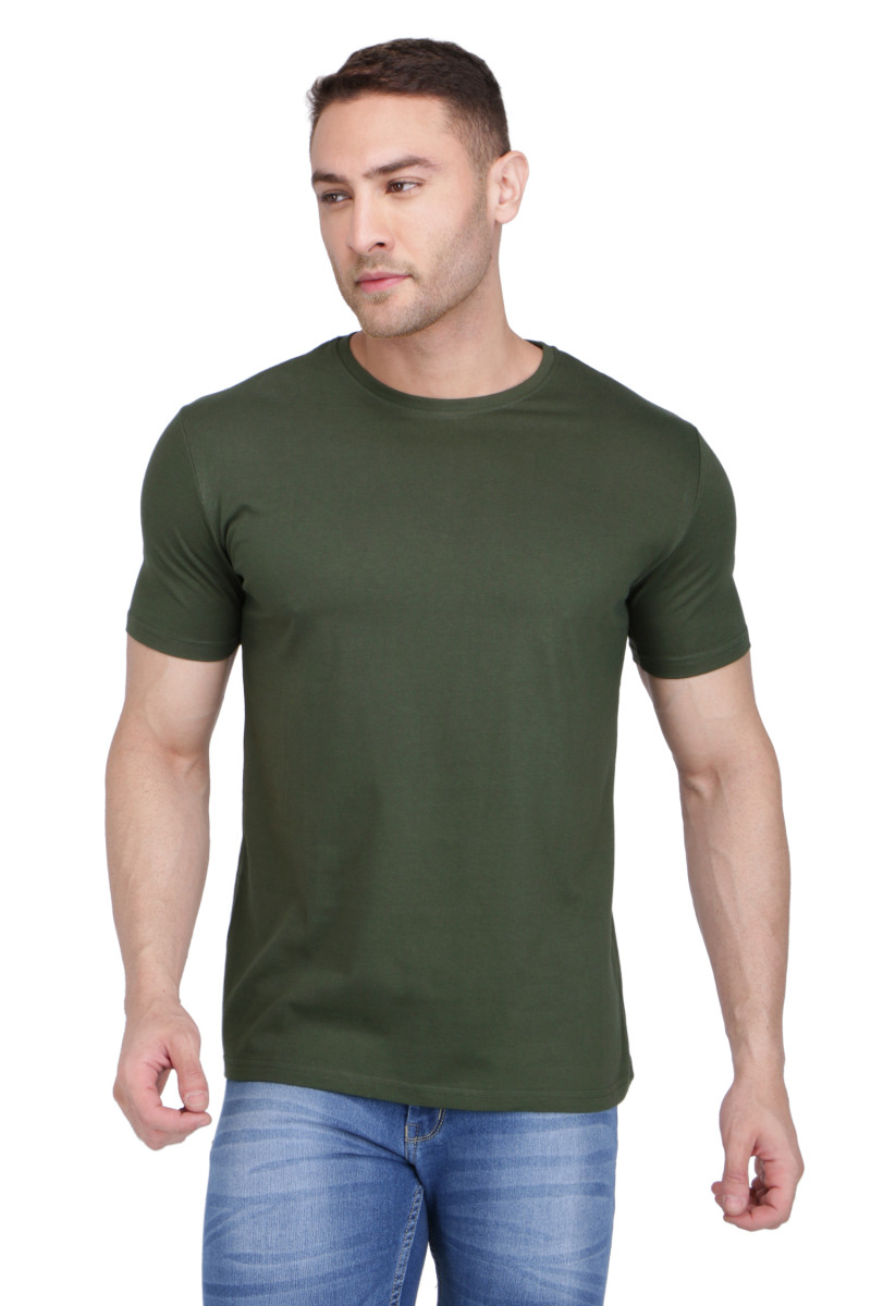 Olive Green Half Sleeve T-Shirt