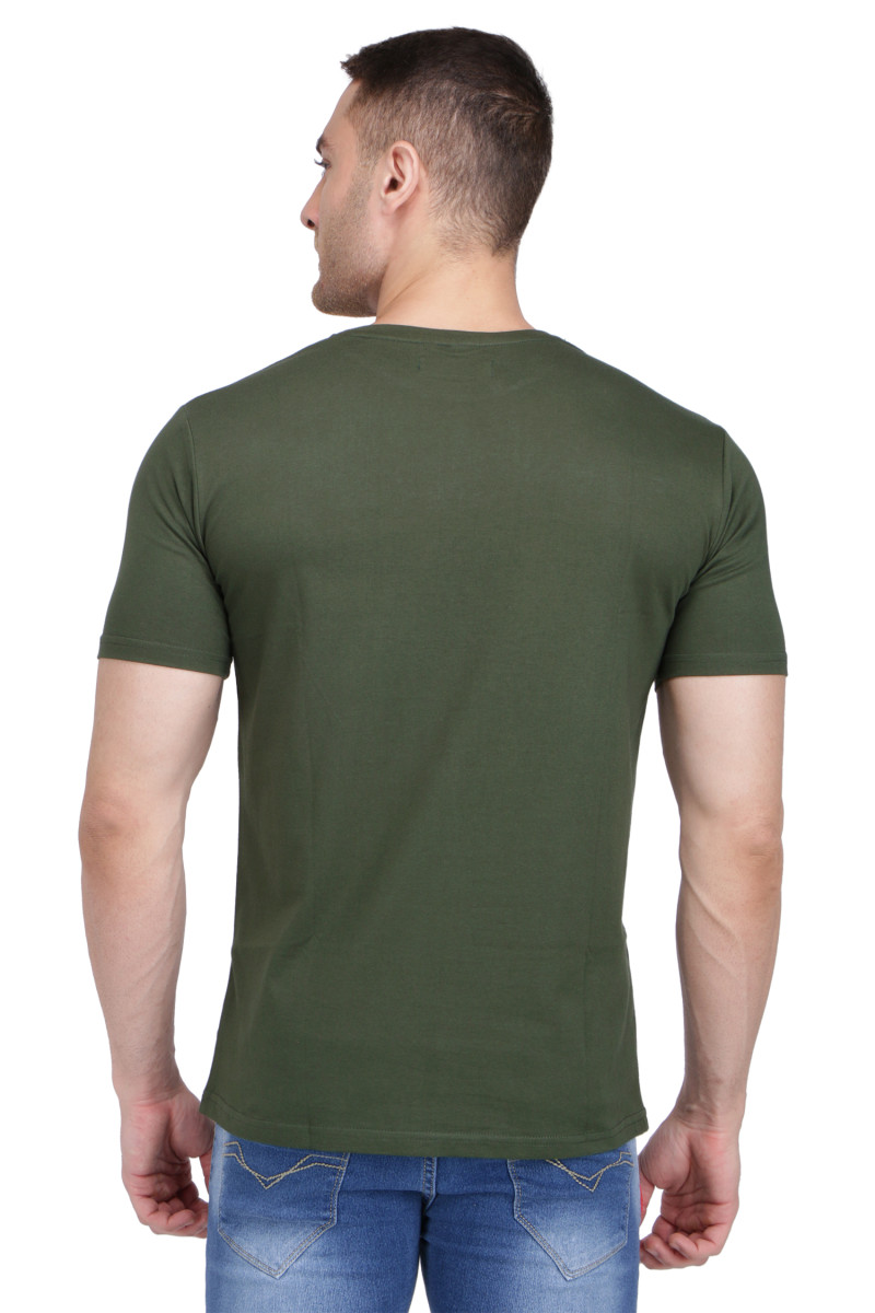 Olive Green Half Sleeve T-Shirt